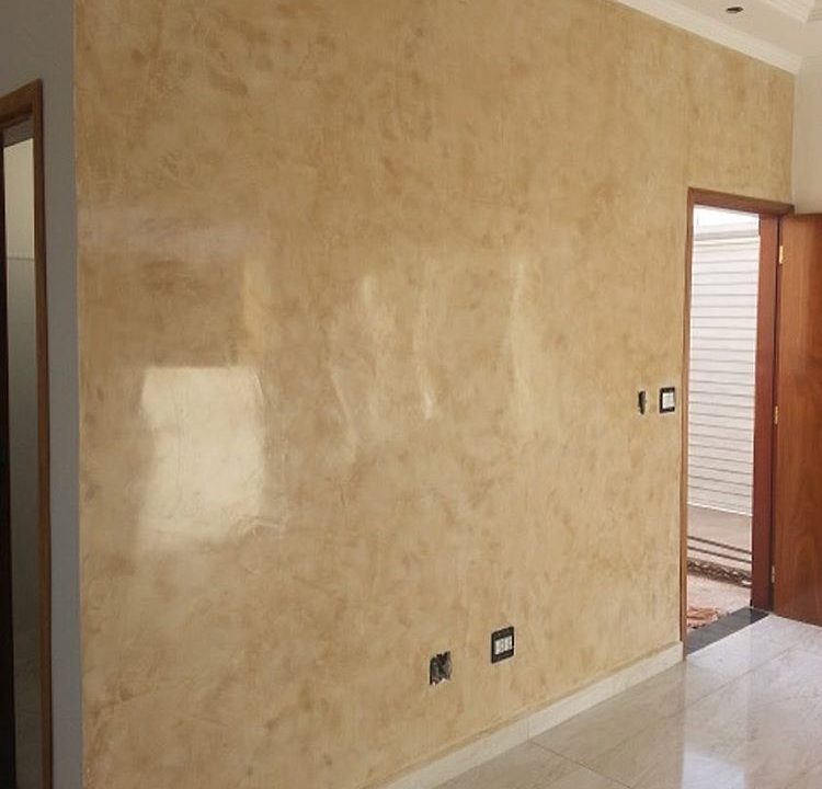 marmorização de parede - textura de mármore em sala de estar